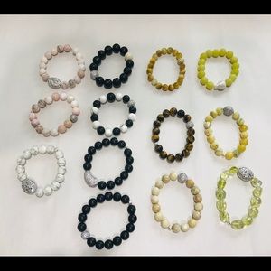 real semiprecious stone bracelets $90 ea